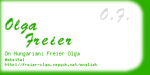 olga freier business card